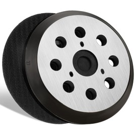 Gnellkoor 2 Pack 5" 8 Hole Hook & Loop Orbital Sander Metal Pad Compatible with Makita XOB01Z BO5010 BO5021 BO5031K BO5041K Random Orbital Sander Replacement Part for Makita # 743081-8 & 743051-7