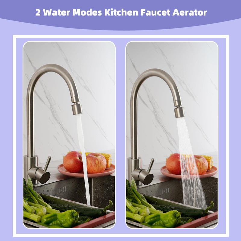 Hibbent NSF/ANSI/CAN 61 Certified Faucet Aerator, CUPC Certification 360 Degree
