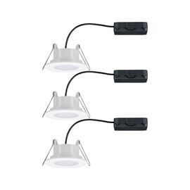 Paulmann 99931 Calla LED recessed luminaire Round Set of 3 incl. 3x6.5W IP65 dim recessed spot White matt Cabinet Light Plastic recessed lamp 4000K