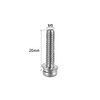 sourcing map M5 x 25mm Stainless Steel Phillips Pan Head