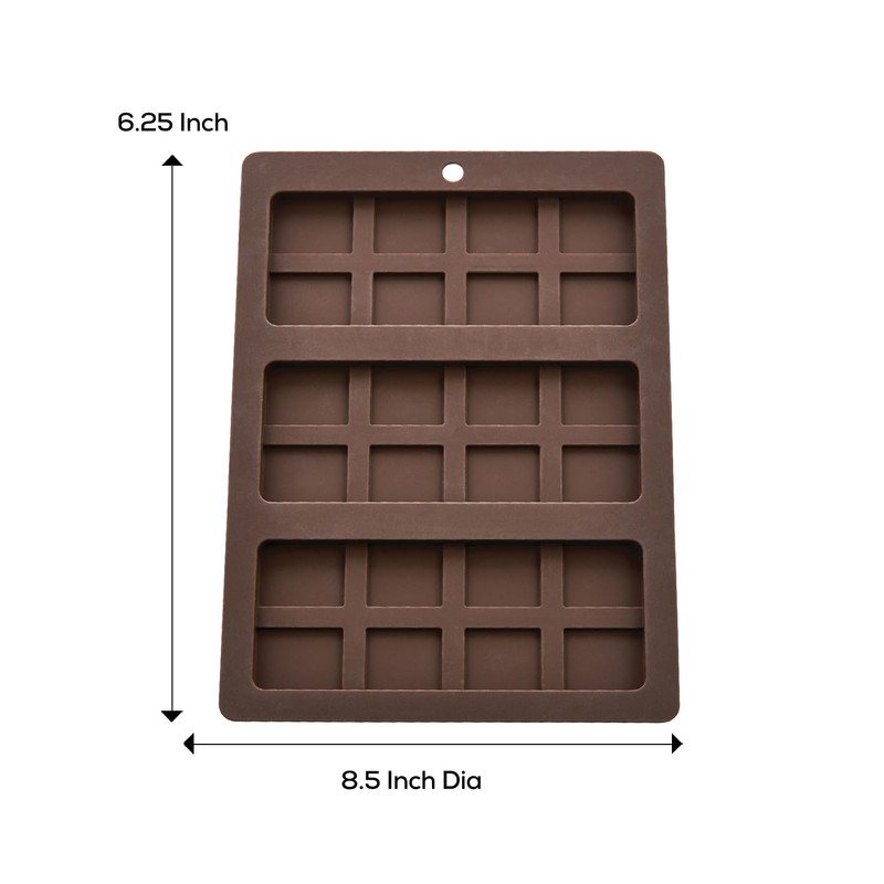 Mrs. Anderson's Baking Chocolate Mold, Non-Stick European-Grade Silicone, Triple Chocolate