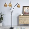 Maxax 3-Light Arc Floor Lamps for Living Room, Adjustable Modern
