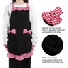 Bowknot Apron Multifunctional Cooking OilProof Waterproof Antifouling Apron for Kitchen(Black