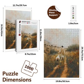 Christian Puzzles for Adults 1000 Pieces - Jesus Wooden Puzzles