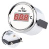 Universal Digital Oil Temperature Gauge 52mm 50‑150℃ W/Red Backlight 12V/24V