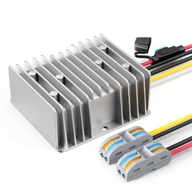 24v to 12v Converter, Voltage 24 to 12 Volt Converter 15a 180w Safety Fuse & Easy Connectors, for Cars, Golf Cart,Trucks & Solar Systems