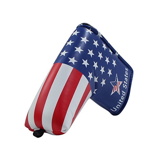 Craftsman Golf Stars and Stripes Golf Putter Club Head Cover Headcover for Scotty Cameron Odyssey Blade Callaway Taylormade Etc.