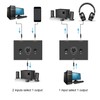 3.5mm L/R Stereo Audio Switch 2-Way Switcher Manual Selector Audio