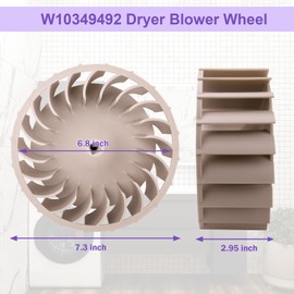 W10349492 WPW10349492 697772 Dryer Blower Wheel Fit for Whirlpool/Maytag/Kenmore/Amana Durable Dryer Wheel Replaces WP697772 687613 PS384381 W10211915 W10874014 AH3489898 1878271 AP6010627 PS11743811