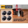 PlusRoc 8 Pack Anti-Rust Wheels Stainless Steel Self Adhesive Caster