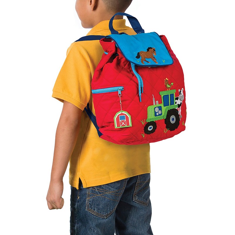 Stephen Joseph Children's Quilted Backpack - Red Farm, SJ100168B