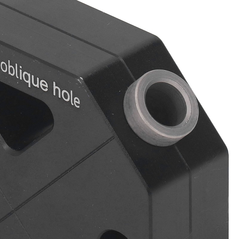 Woodworking Inclined Hole Fixture Black Aluminum Alloy 45 Degree Angle