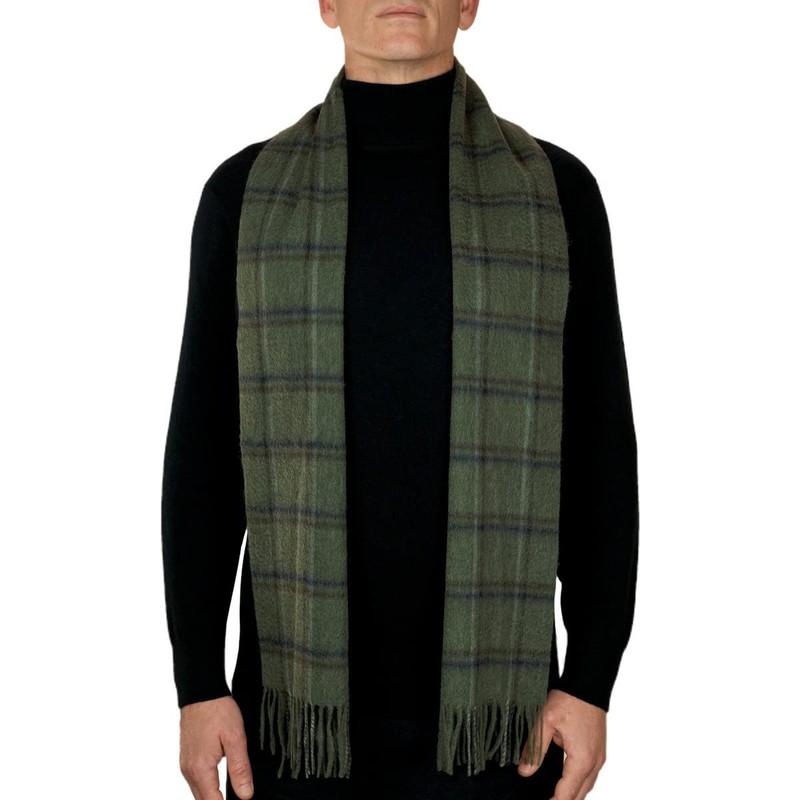 Oxfords Cashmere 100% Lambswool Tartan Plaid Scarf, Daviot
