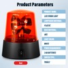 QCDENG 2PCS Red 360 Degree Rotating Strobe Light, Flashing Police