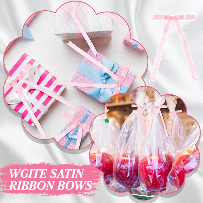 Daifunli 60 Pcs Satin Ribbon Bows Self Adhesive Satin Bows