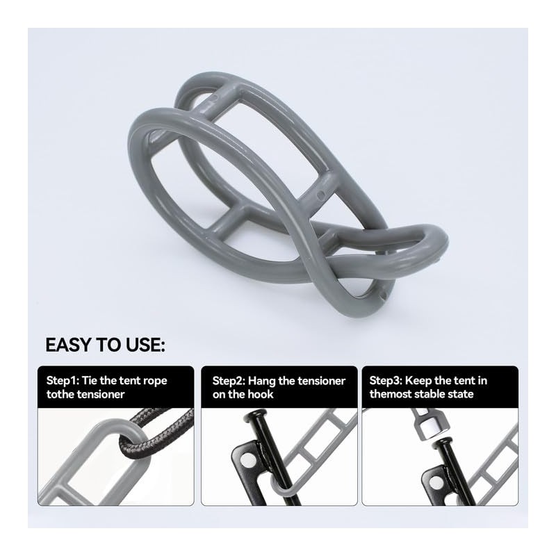 AIMEKE Pack of 10 Plastic Guy Elements, Tension Rubber Guy