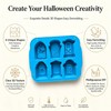2PCS 3D Halloween Tombstone Coffin with Skulls Spider RIP Silicone