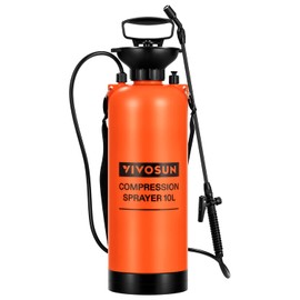 VIVOSUN 2.64-Gallon Pump Pressure Sprayer, Pressurized Lawn & Garden Water Spray Bottle with Adjustable Shoulder Strap, for Plants Spraying, Garden Watering and Household Cleaning