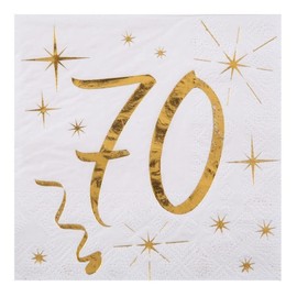 Napkins with golden lettering 18, birthday napkins 18 gold (70)