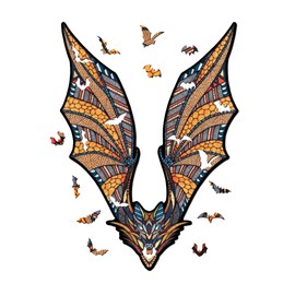 BAT S Wooden Puzzle for Adults - Intricate 60-Piece Jigsaw for Home Decor Enthusiasts