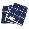 IMAMuRA Imabari Towel Half Handkerchief, 2-piece Set, Navy, Approximately 5.1