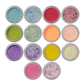NAIL FACTORY - SEVEN COLLECTION Colección de 14 Tonos de Polvo Acrílico Para Uñas, 14 frascos 1/8 Oz. c/u