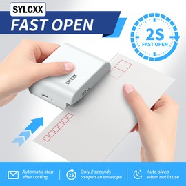 Rechargeable Electric Letter Opener - Letter Openers Envelope Slitter, Electric Envelope Opener, Mail Opener, Universal Envelope Efficient Letter Opener Tool for Office, Home (White)
