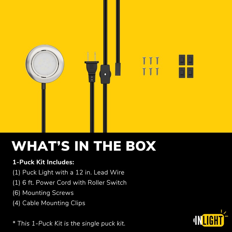 GETINLIGHT 2.75" Wide 2700K Swivel and Dimmable Wired LED Puck