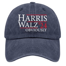 Harris Waltz 2024 Obviously Sun Hat Gardening Hat Navy Blue Mens Golf Hat Gifts for Mom Golf Hats