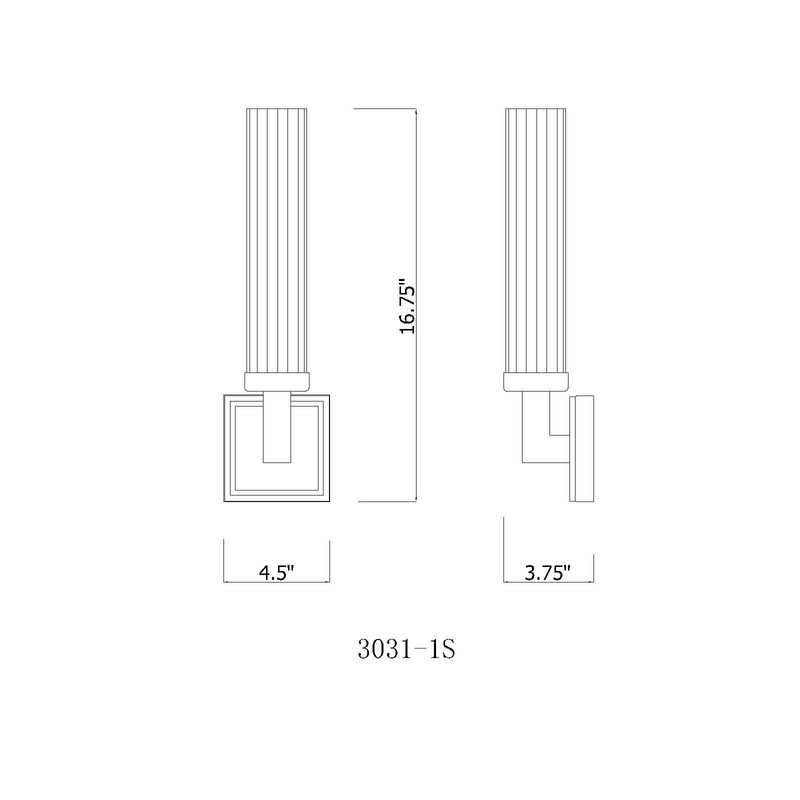 Z-Lite 3031-1S-RB Beau Wall Sconce, 1-Light 60 Watts, Rubbed Brass