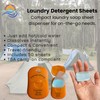 Travel Laundry Detergent Sheets - Includes Detergent Sheets, Foldable Laundry
