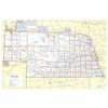 Cool Owl Maps Nebraska State Wall Map Poster Rolled 36"Wx24"H