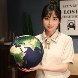 champracer Sun, Moon, Mars and Earth Plush Cushion, Planet Cuddly Toy Star Cushion, Sun, Moon, Mars and Earth Plush Cushion, Room Decoration, Birthday Gifts, Boys (27 cm, Moon)