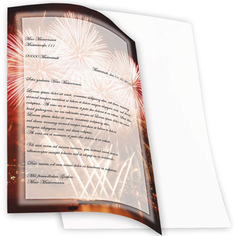 Letter Writing Paper Harbour Fireworks [25 Sheets]