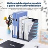 FRETONBA Foldable Magazine File A4, File Magazine Holder with 3