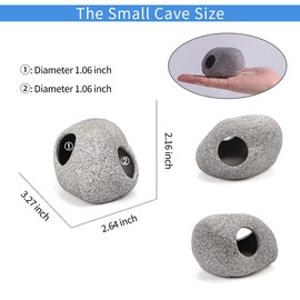 MUNLIT Aquarium Hideaway Rock Cave for Aquatic Pets to Breed, Play and Rest, Stackable Aquarium Cichlid Cave, Betta Hideout and House, Safe and Non-Toxic Ceramic Fish Tank Decorations