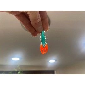 Blind Guy Baits Custom made ned bait Craw 2.5” Soft Plastic Craw Blue Craw w/ Orange claw 7 pack