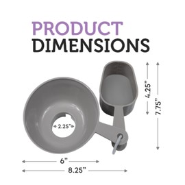 Dog Food Scoop and Pet Food Funnel Set – 1 Cup Measuring Scoop for Dogs, Cats, Small Pets – Pet Food Scoop, Cat Food Scoop, Scoops for Food