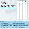 WILLBOND Stainless Steel Insect Pins Kit Specimen Entomology Pins Butterfly