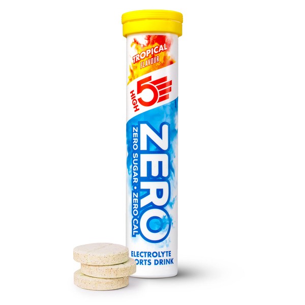 HIGH5 Zero Electrolyte Hydration Tablets Added Vitamin C (Tropical ,