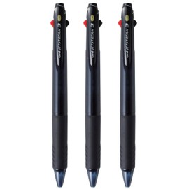 jetstream Set of 3 3 Colour Ballpoint Pen - 0.38 mm, Black Blue Red Ink, Transparent Black (SXE340038T.24)