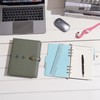 WASON A5 Journal Binder PU Leather Composition Notebook Ruled Spiral