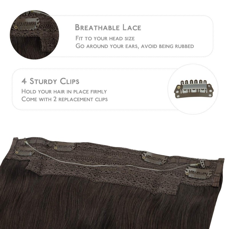 WENNALIFE Secret Hair Extensions Real Hair, 30 cm, 12 Inches