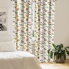 Ambesonne Cartoon Animal Window Curtains, Australian Fauna Silly Faces Savannah
