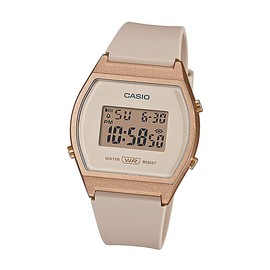 Casio Standard Standard Digital LW204 Digital Watch for Women, Kids, Girls, LW-204, Waterproof, Lightweight, Thin, Simple, Easy Operation, Business Watch, beige/rose, Simple