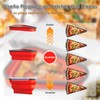 JESUS Caja de pizza de silicona triangular plegable con 5