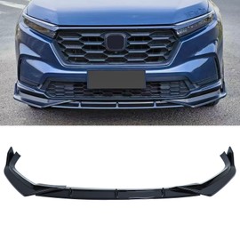 FSHero Riding Front Bumper Lip Fit for Honda CRV EX EX-L LX 2023 2024, 3Pcs Glossy Black Front Spoiler Splitter Chin Diffuser Protector Body Kit (Not Fit for Hybrid)