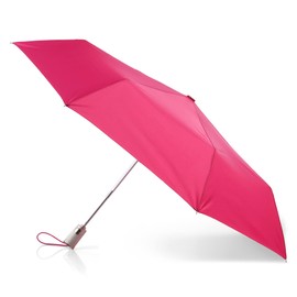 totes Automatic Eco Open Close Water-Resistant Travel Folding Umbrella with Sun Protection