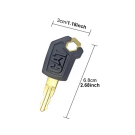 Pack of 10 Ignition Keys 5P8500, Universal Construction Machinery Keys, for Caterpillar Heavy Machinery / Bulldozer (CAT), Heavy Equipment Ignition Switch Keys, Replacement Start Key Set (Black)