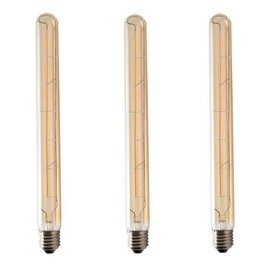 CTKcom T300 LED 6W Dimmable Vintage Edison Light Bulb T300 Long Tube LED Filament Bulb LED Tubular Edison Lights,E26 Medium Base, Warm White 2300K,6 Watt(60W Equivalent),Dimmable,3 Pack (Amber Glass)